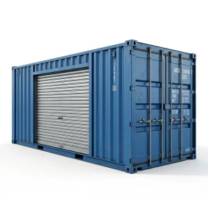 20ft storage container with roll-up door modified blue for sale in Australia